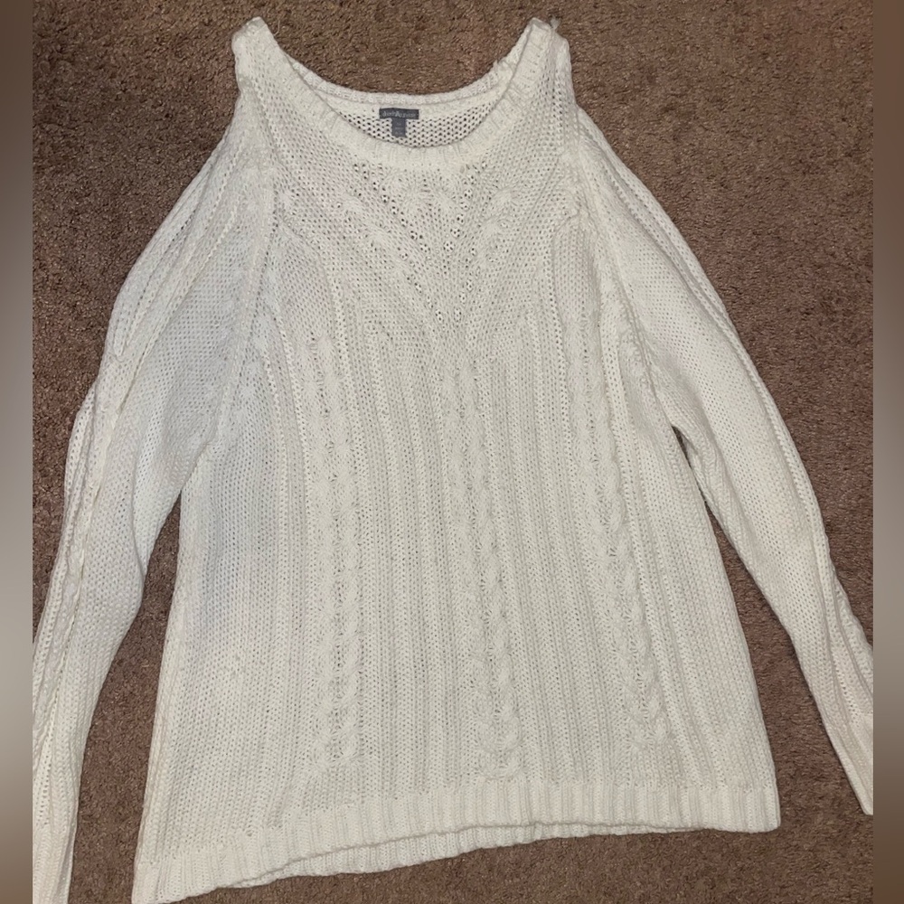 White sweater top